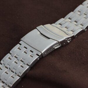 Hadley-Roma 24mm Wide Metal Stainless Steel Men's Watch Bracelet/Band, MB9296
